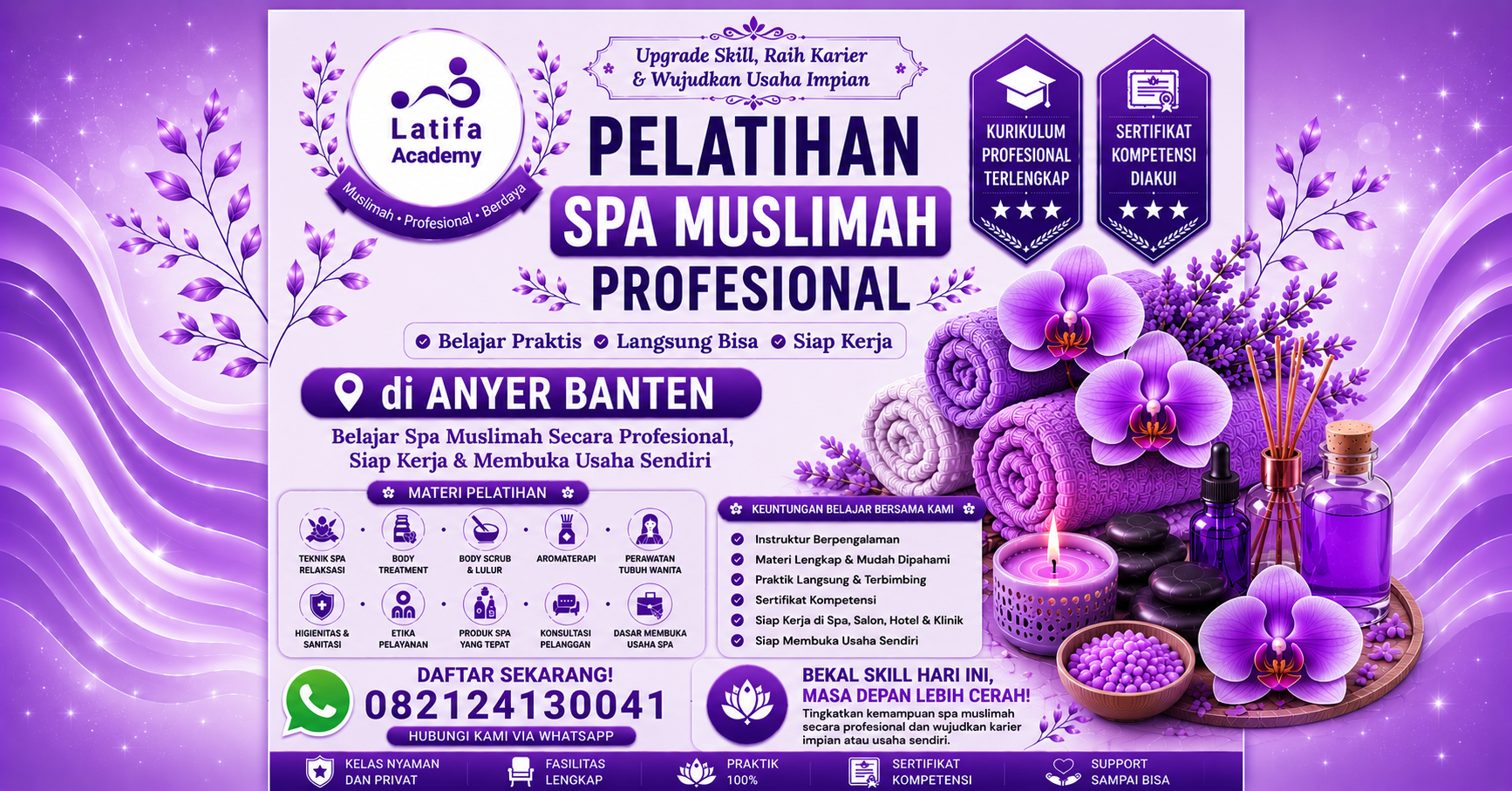 Pelatihan Spa Muslimah Profesional di Anyer Banten 082124130041